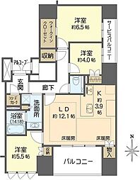 グランドメゾン北堀江レジデンス 3LDKの間取図画像