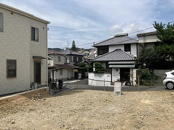 敷地内から北西向き