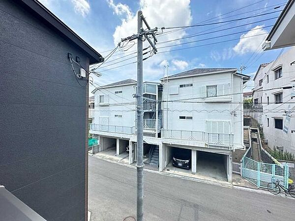 バルコニーから北西向き
