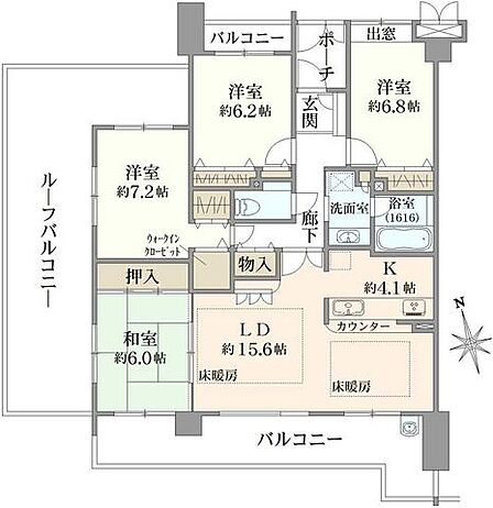 4LDK 間取り