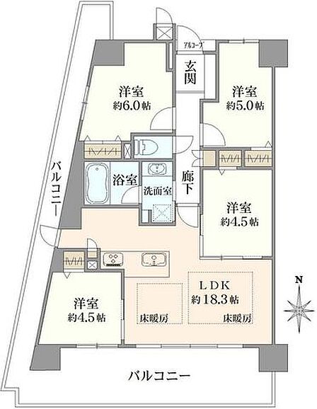 4LDK 間取り