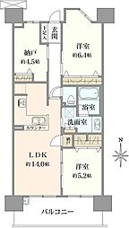 プラウドシティ茨木 2SLDKの間取図画像