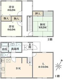 京都府京田辺市大住関屋 3LDKの間取り