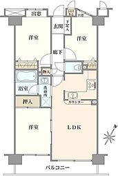 シャリエ東所沢 3LDKの間取図画像