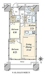 間取図画像 2LDK