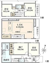 足立区佐野2丁目新築戸建て 6号棟