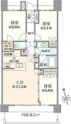 パークホームズ中野中央フォーシーズンズコート 3LDKの間取図画像