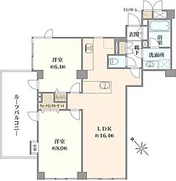 グランドメゾン幡ヶ谷 2LDKの間取図画像