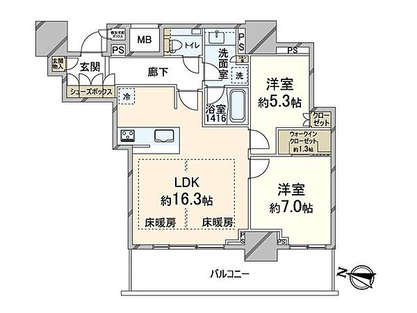 間取りを拡大表示
