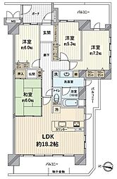 ルモン枚方公園 4LDKの間取図画像