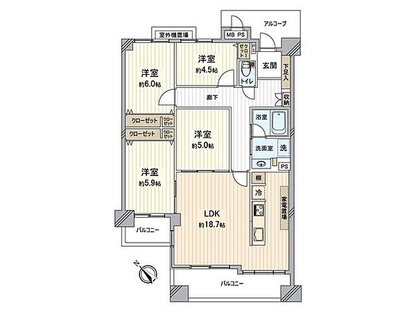 間取りを拡大表示