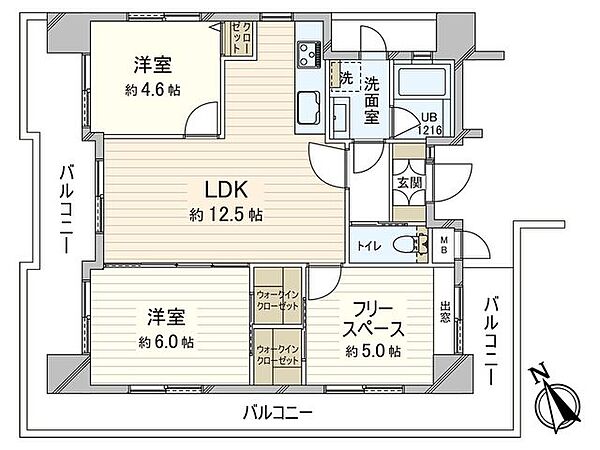 洗面を拡大表示