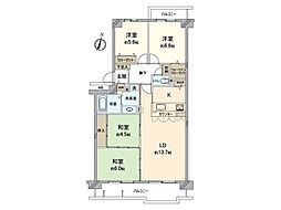 西神中央ウェステージ参番館 4LDKの間取図画像