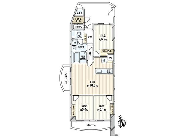 間取りを拡大表示
