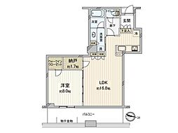 ジオタワー宝塚EAST 1LDKの間取図画像