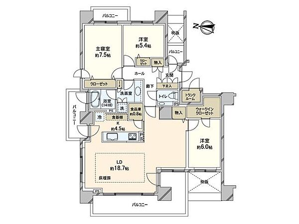 間取りを拡大表示