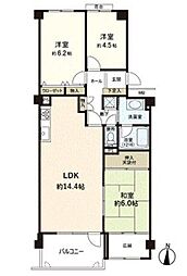 エクレール福住参番館 3LDKの間取図画像