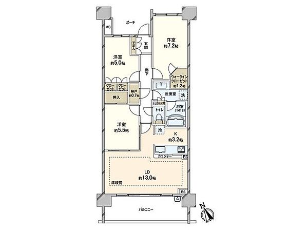 間取りを拡大表示