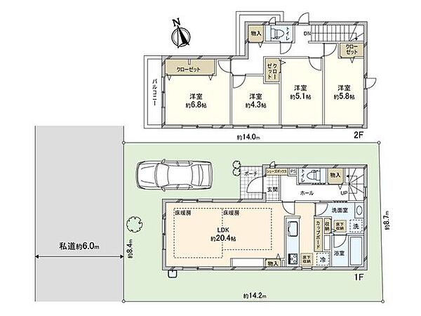 間取りを拡大表示