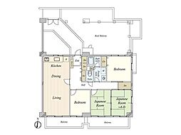 ハイラーク南浦和 4LDKの間取図画像