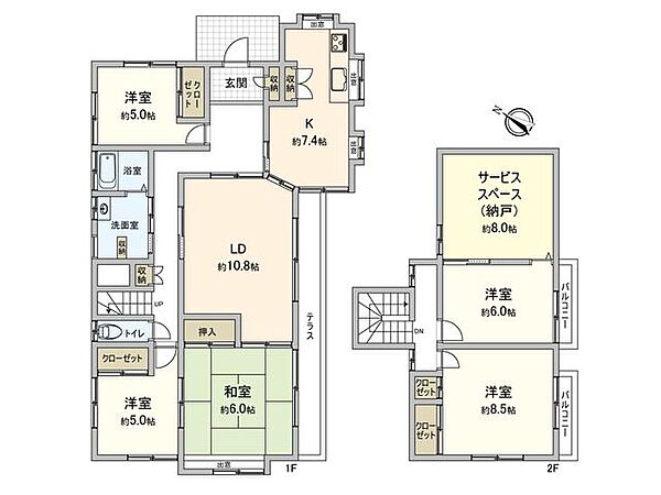 間取りを拡大表示