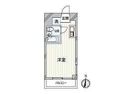 ワコーレ花小金井 ワンルームの間取図画像