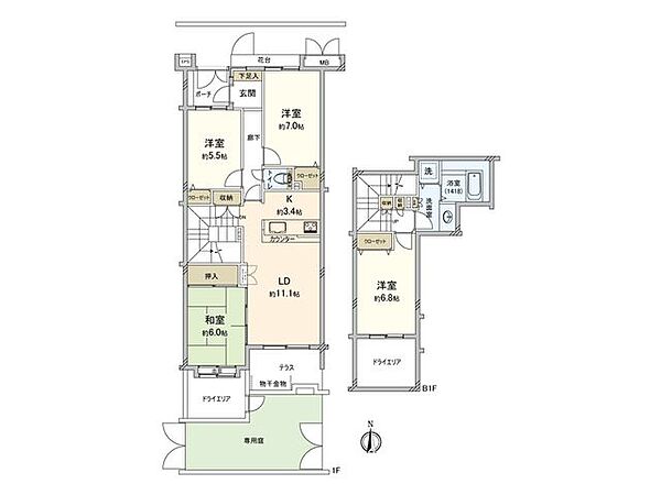 間取りを拡大表示