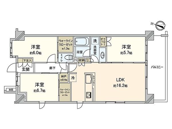 間取りを拡大表示