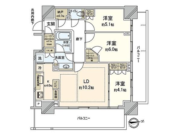 間取りを拡大表示