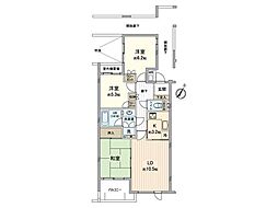 上北沢ヒルズ 3LDKの間取図画像