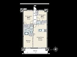 セイガステージ府中5 1SLDKの間取図画像