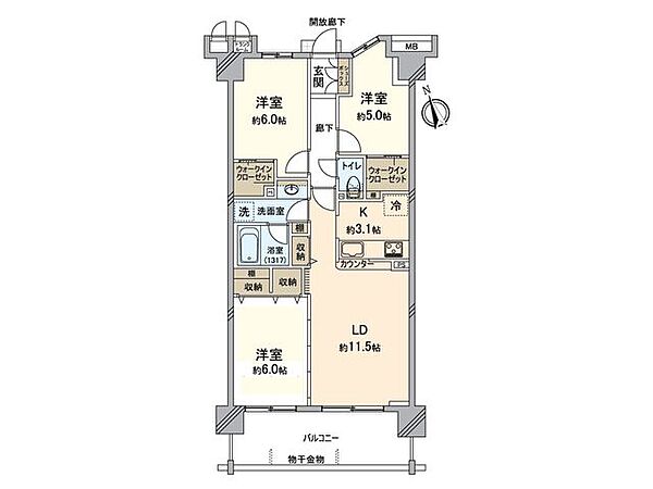 間取りを拡大表示