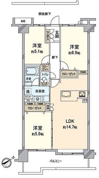 間取りを拡大表示