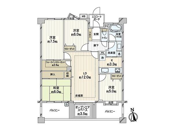 間取りを拡大表示