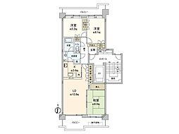 サン・ステージ緑園都市西の街1番館 3LDKの間取図画像