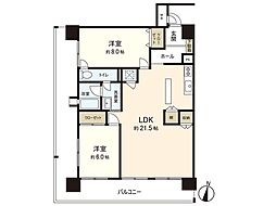 横須賀ハイム 2LDKの間取図画像