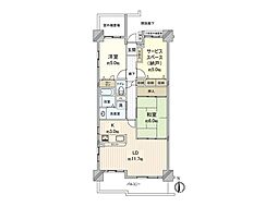 グラン・コート南橋本 2SLDKの間取図画像