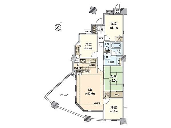 間取りを拡大表示