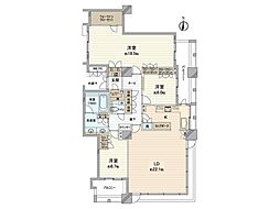 ライオンズタワー葵 3LDKの間取図画像
