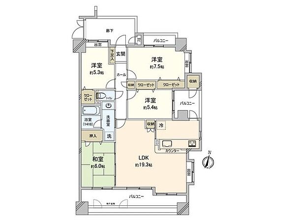 間取りを拡大表示