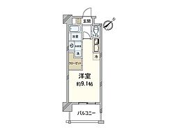 ウインステージ天神南 1Kの間取図画像