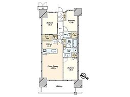 プレミスト有明ガーデンズ 3LDKの間取図画像