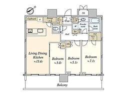 パークシティ武蔵小山ザタワー 3LDKの間取図画像