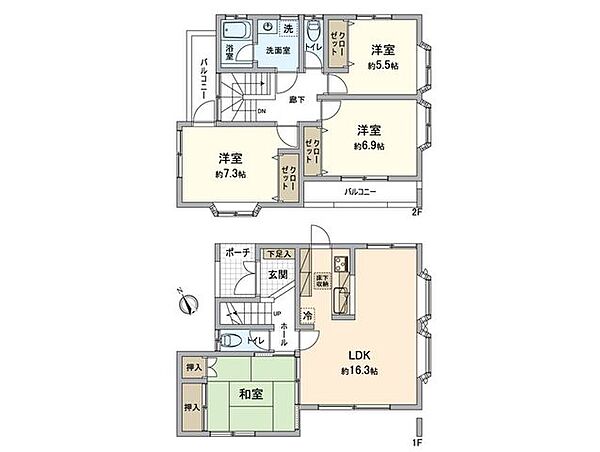 間取りを拡大表示