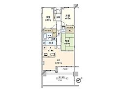 エスト・グランディール横浜鶴見 3LDKの間取図画像