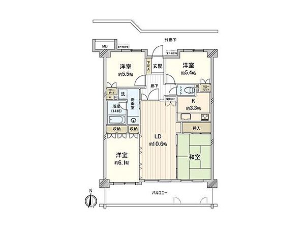 間取りを拡大表示