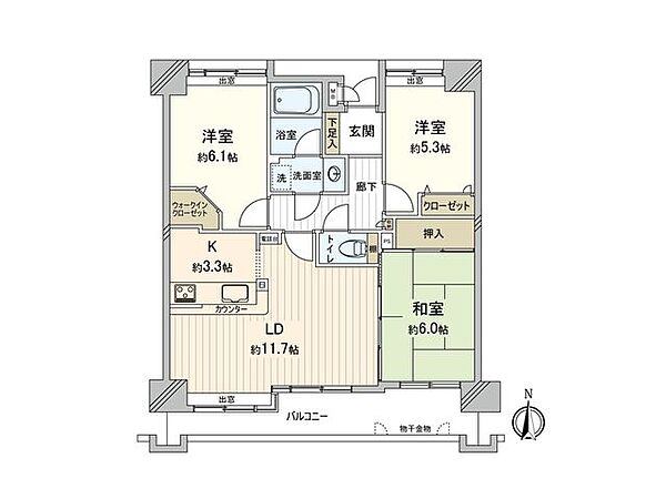 間取りを拡大表示