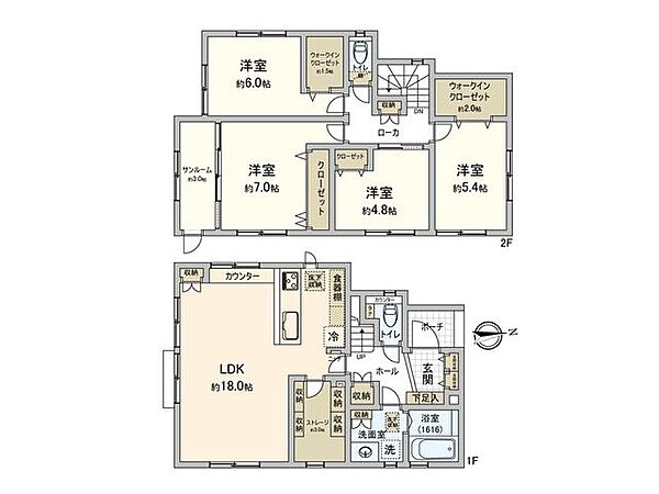 間取りを拡大表示