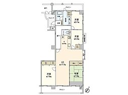 パレローヤル荒江 4LDKの間取図画像