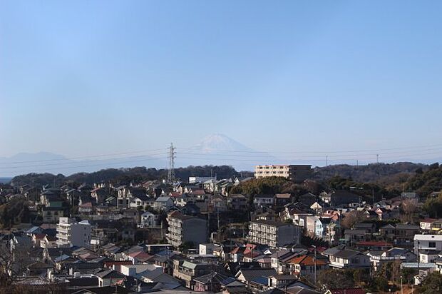 空気の澄んだ日には、エレベーターホールやマンションエントランスの辺りから富士山も望めます